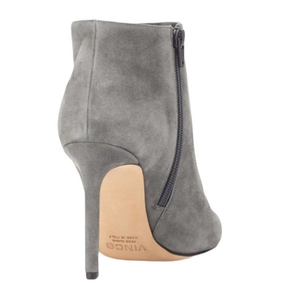 VINCE Chara Suede Ankle Booties in Graphite grey Pointed Toe Size: 8 - Picture 5 of 12